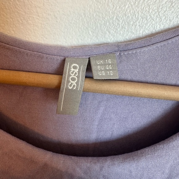 ASOS Maternity Dress Size US 12 Lilac Purple Maxi Length Nursing Friendly Gown - Picture 2 of 5